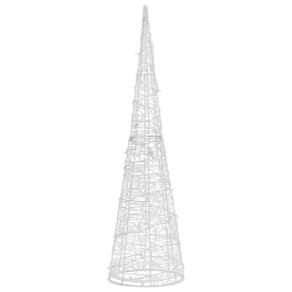 vidaXL LED-Kegel Acryl Weihnachtsdeko Pyramide Bunt 120 cm
