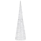 vidaXL LED-Kegel Acryl Weihnachtsdeko Pyramide Bunt 120 cm
