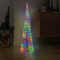 vidaXL LED-Kegel Acryl Weihnachtsdeko Pyramide Bunt 120 cm