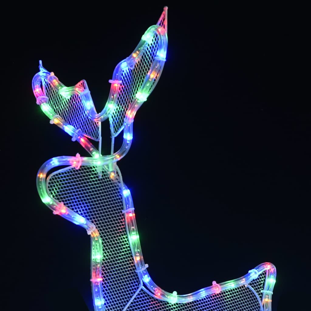 vidaXL LED-Rentier mit Schlitten und Mesh 432 LEDs