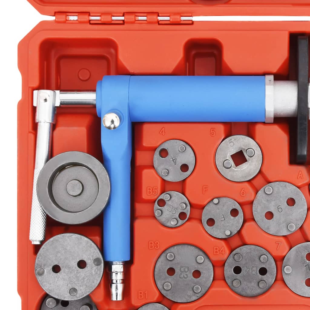 vidaXL 23-tlg Druckluft-Bremskolben-Rücksteller Universal Werkzeug Set