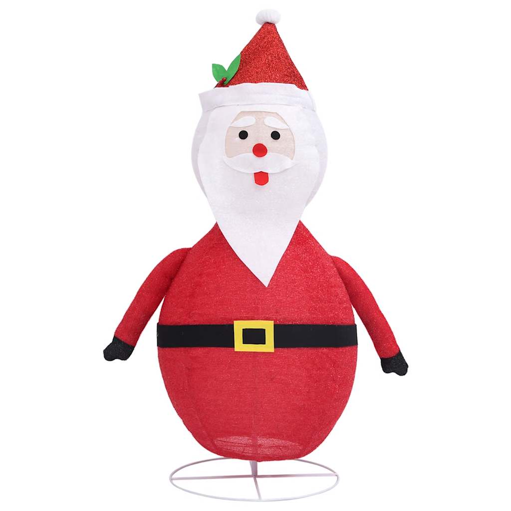 vidaXL Weihnachtsdeko Weihnachtsmann LED Luxus-Stoff 90 cm