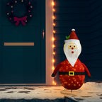 vidaXL Weihnachtsdeko Weihnachtsmann LED Luxus-Stoff 90 cm