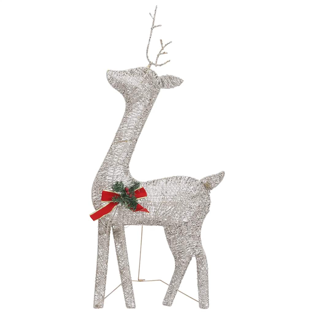 vidaXL Weihnachtsdeko LED Rentiere 270x7x90 cm Golden Warmweiß
