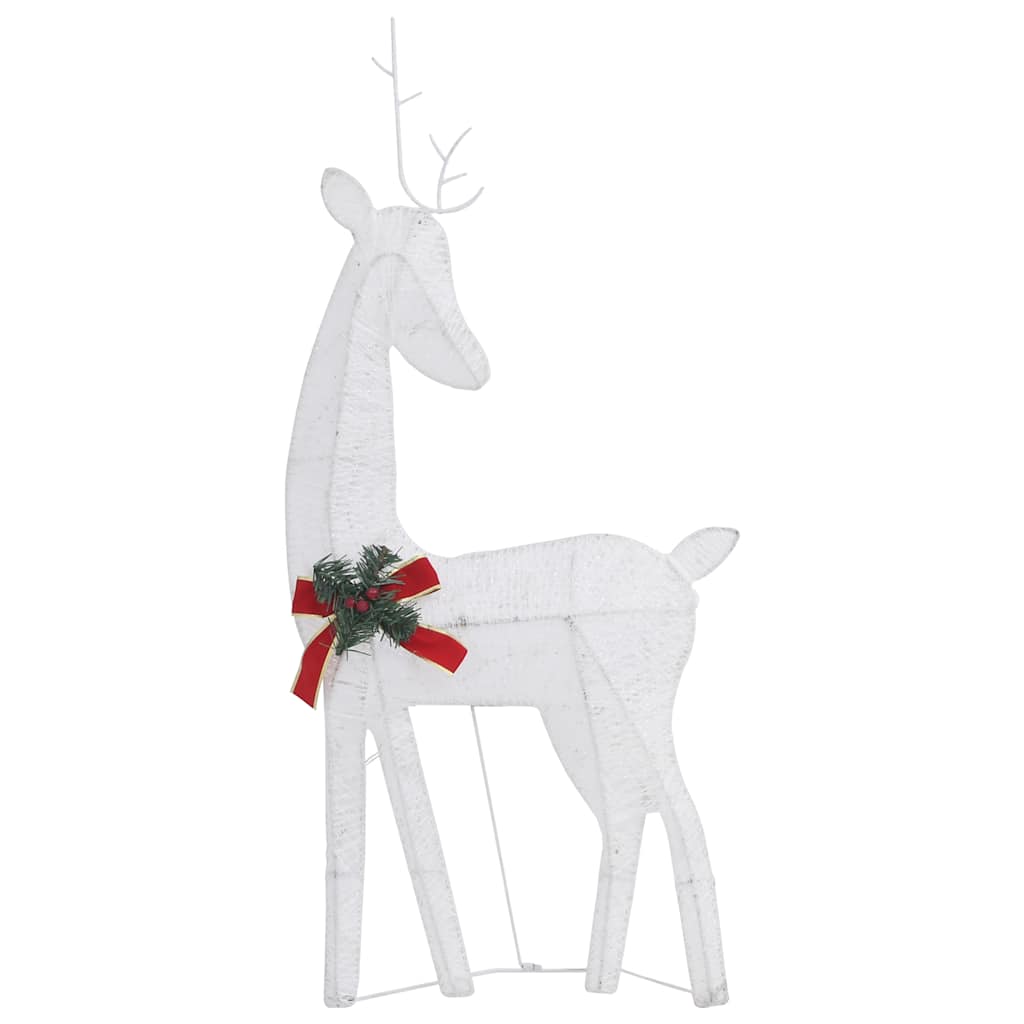 vidaXL Weihnachtsdekoration Rentiere 270x7x90 cm Weiß Kaltweiß Mesh