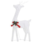 vidaXL Weihnachtsdekoration Rentiere 270x7x90 cm Weiß Kaltweiß Mesh