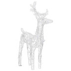 vidaXL Rentiere & Schlitten Weihnachtsdekoration 160 LEDs 130 cm Acryl