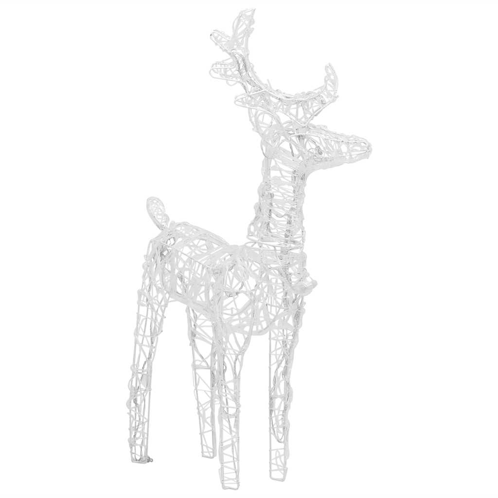 vidaXL Weihnachtsdekoration Rentiere & Schlitten 280x28x55 cm Acryl