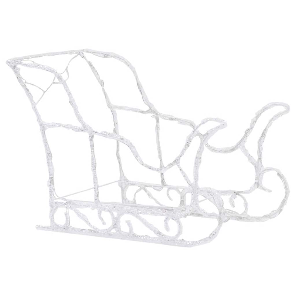 vidaXL Weihnachtsdekoration Rentiere & Schlitten 280x28x55 cm Acryl