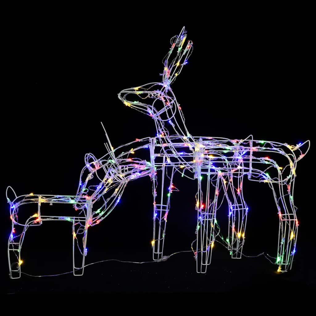 vidaXL 3-tlg. LED-Rentiere Set Weihnachtsdeko 229 LEDs