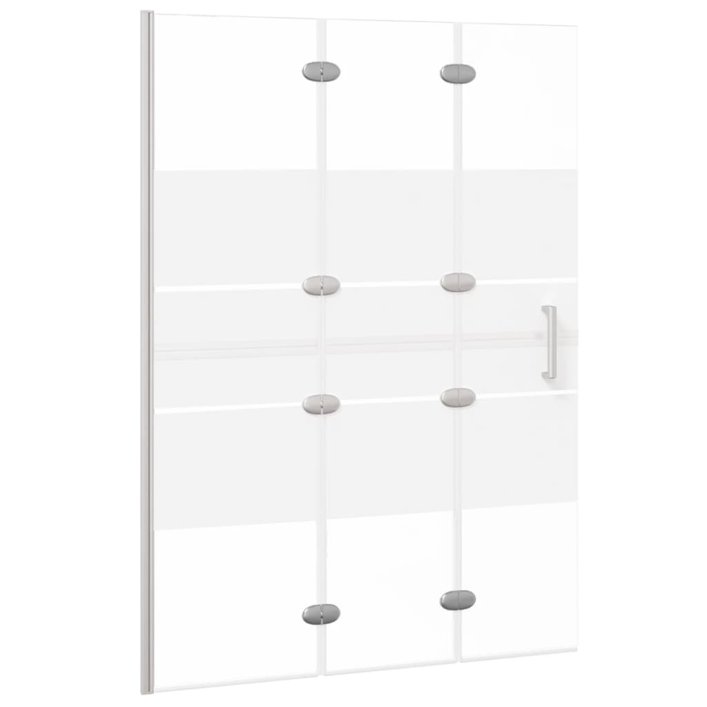 vidaXL Faltbare Duschkabine ESG 100x140 cm Weiß