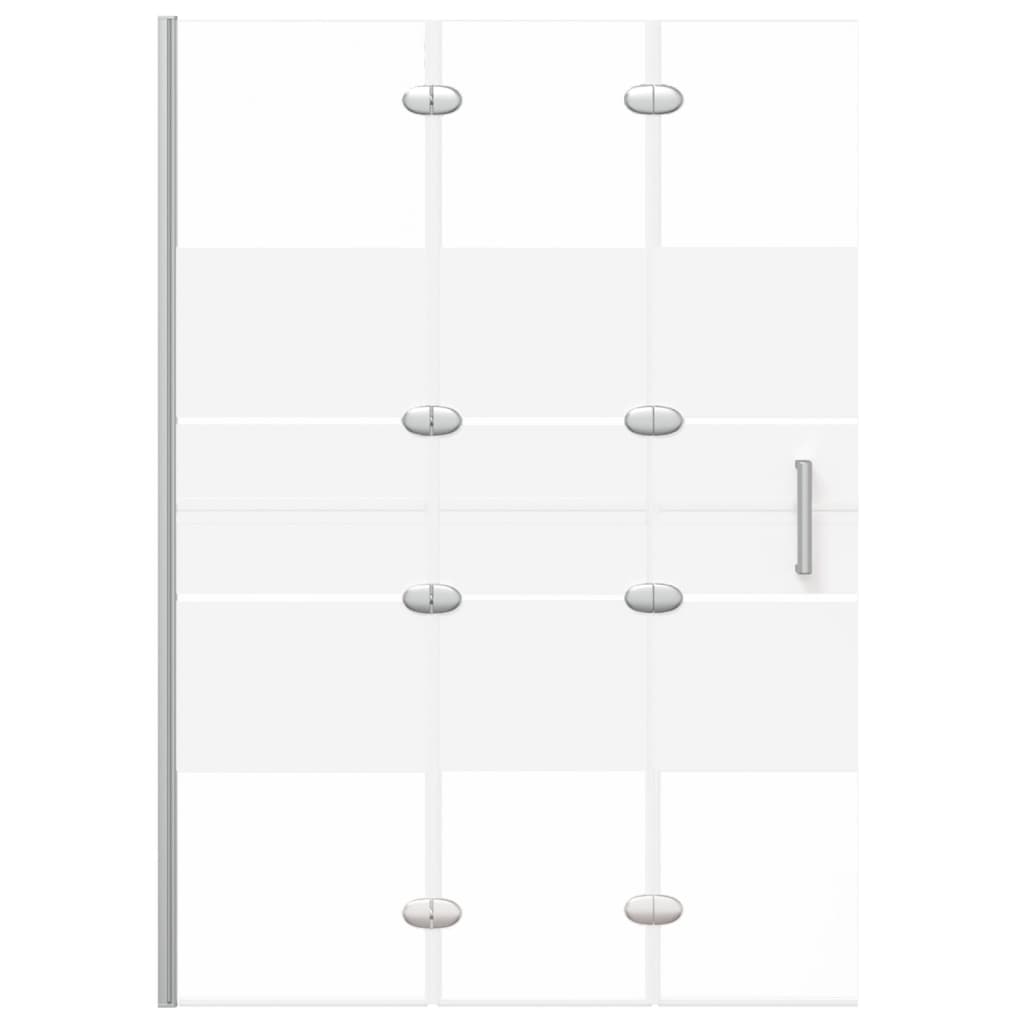 vidaXL Faltbare Duschkabine ESG 100x140 cm Weiß