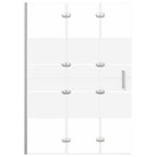 vidaXL Faltbare Duschkabine ESG 100x140 cm Weiß