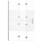 vidaXL Faltbare Duschkabine ESG 100x140 cm Weiß
