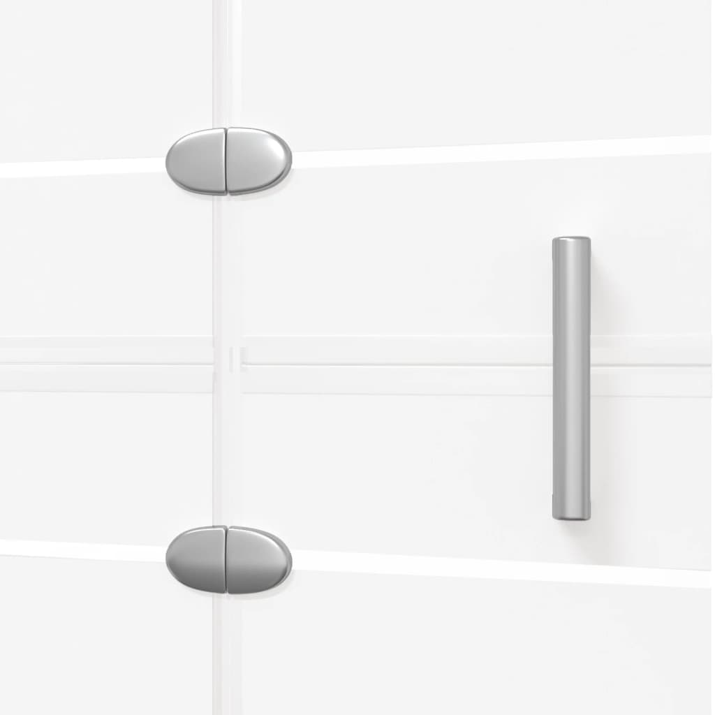 vidaXL Faltbare Duschkabine ESG 100x140 cm Weiß