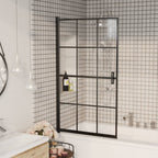vidaXL Duschkabine ESG 68x130 cm Schwarz