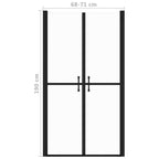 vidaXL Duschtür Klar ESG (68-71)x190 cm