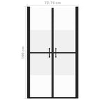 vidaXL Duschtür Halb Matt ESG (73-76)x190 cm