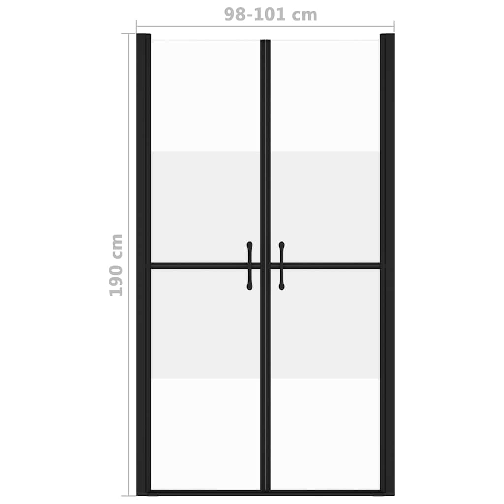 vidaXL Duschtür Halb Matt ESG (98-101)x190 cm