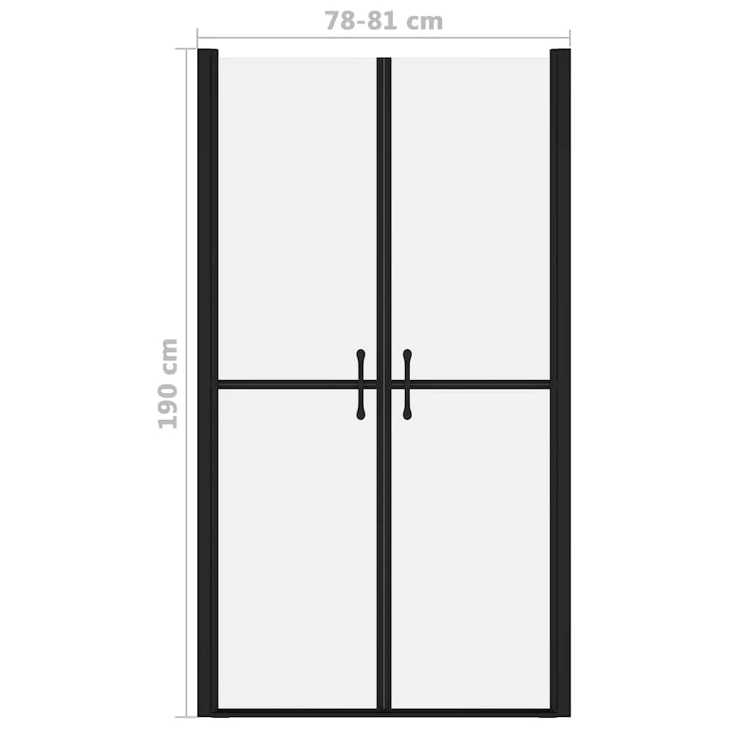 vidaXL Duschtür Matt ESG (78-81)x190 cm