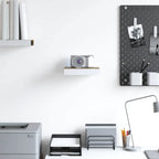vidaXL Schweberegal Eichen-Optik und Weiß 23x23,5x3,8 cm MDF