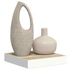 vidaXL Schweberegal Eichen-Optik und Weiß 23x23,5x3,8 cm MDF