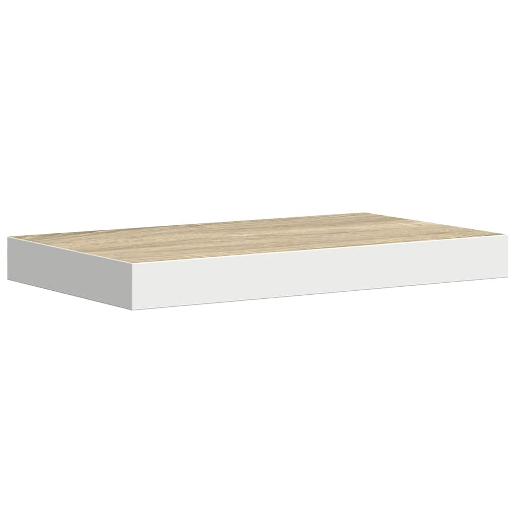 vidaXL Schweberegal Eichenoptik und Weiß 40x23x3,8 cm MDF