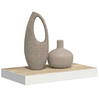 vidaXL Schweberegal Eichenoptik und Weiß 40x23x3,8 cm MDF