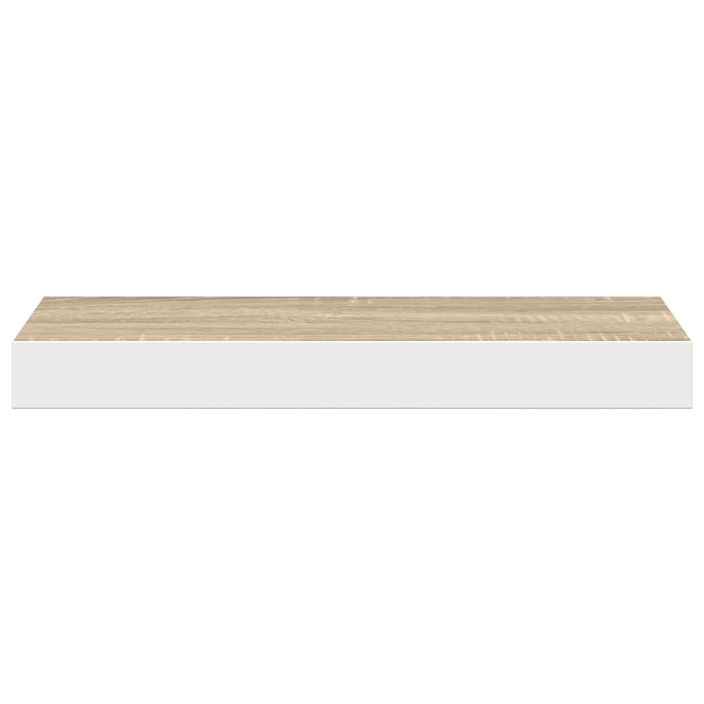 vidaXL Schweberegal Eichenoptik und Weiß 40x23x3,8 cm MDF