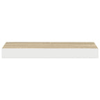 vidaXL Schweberegal Eichenoptik und Weiß 40x23x3,8 cm MDF