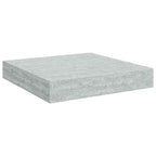 vidaXL Schweberegal Betongrau 23x23,5x3,8 cm MDF