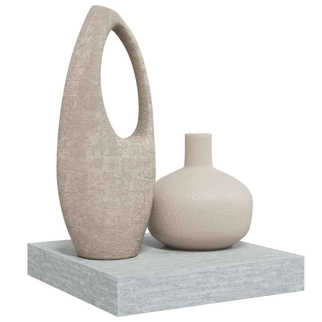 vidaXL Schweberegal Betongrau 23x23,5x3,8 cm MDF