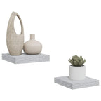 vidaXL Schweberegale 2 Stk. Betongrau 23x23,5x3,8 cm MDF