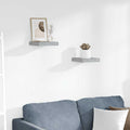 vidaXL Schweberegale 2 Stk. Betongrau 23x23,5x3,8 cm MDF