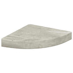 vidaXL Eck-Schweberegal Betongrau 25x25x3,8 cm MDF