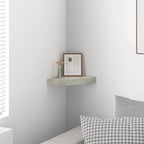 vidaXL Eck-Schweberegal Betongrau 25x25x3,8 cm MDF