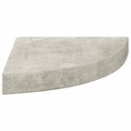 vidaXL Eck-Schweberegal Betongrau 25x25x3,8 cm MDF