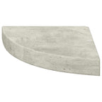 vidaXL Eck-Schweberegale 4 Stk. Betongrau 25x25x3,8 cm MDF