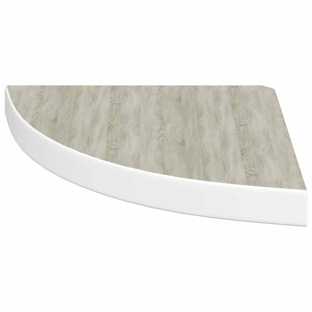 vidaXL Eck-Schweberegale 2 Stk. Eichen-Optik und Weiß 35x35x3,8 cm MDF