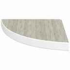 vidaXL Eck-Schweberegale 2 Stk. Eichen-Optik und Weiß 35x35x3,8 cm MDF