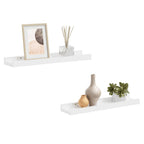 vidaXL Wandregale 2 Stk. Hochglanz-Weiß 40x9x3 cm