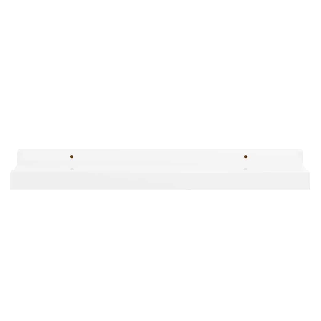 vidaXL Wandregale 4 Stk. Hochglanz-Weiß 40x9x3 cm