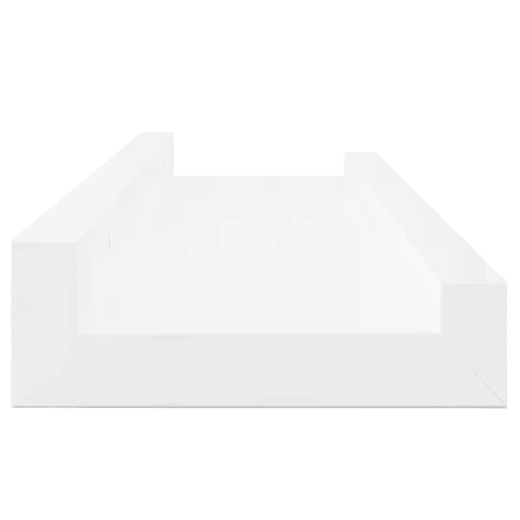 vidaXL Wandregale 4 Stk. Hochglanz-Weiß 40x9x3 cm