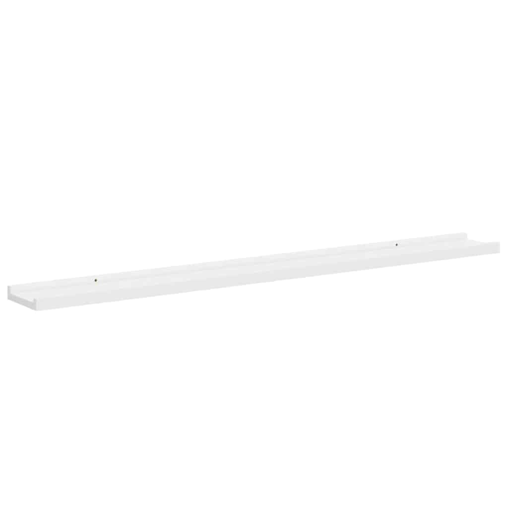vidaXL Wandregale 2 Stk. Weiß 100x9x3 cm