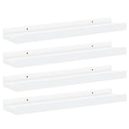 vidaXL Wandregale 4 Stk. Weiß 40x9x3 cm
