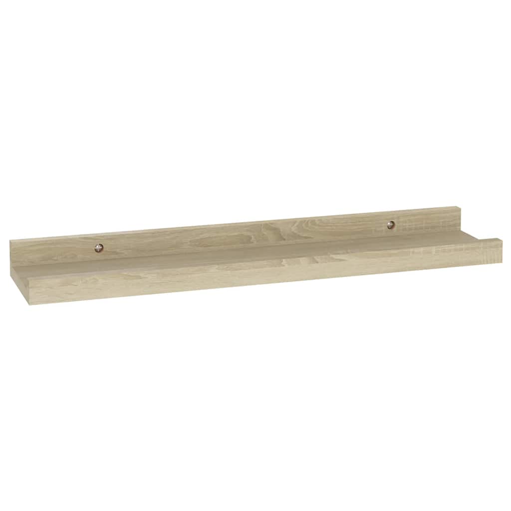vidaXL Wandregale 2 Stk. Sonoma-Eiche 40 x 9 x 3 cm