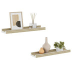 vidaXL Wandregale 2 Stk. Weiß und Sonoma-Eiche 40x9x3 cm