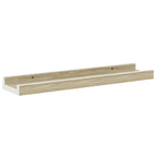 vidaXL Wandregale 2 Stk. Weiß und Sonoma-Eiche 40x9x3 cm