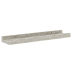 vidaXL Wandregale 2 Stk. Betongrau 40x9x3 cm