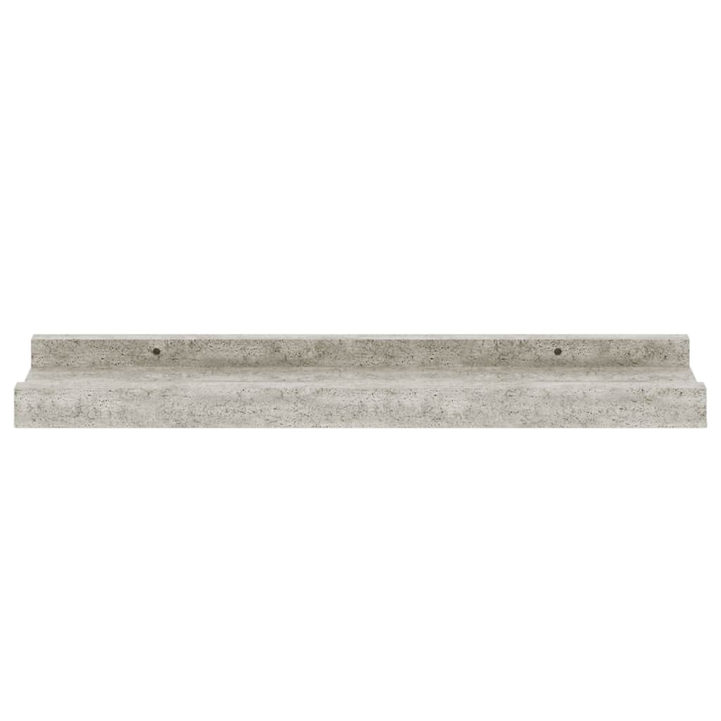 vidaXL Wandregale 2 Stk. Betongrau 40x9x3 cm